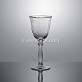 Ensemble de verre à vin en cristal en or